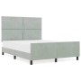 Estructura de cama Gris claro 160 x 200 cm Terciopelo