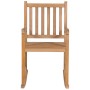 Schaukelstuhl aus massivem Teakholz mit taupegrauem Kissen von , Gartenstühle - Ref: Foro24-3062765, Preis: 168,26 €, Rabatt: %