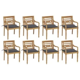 Batavia Stühle 8 Einheiten aus massivem Teakholz mit Kissen von , Gartenstühle - Ref: Foro24-3073349, Preis: 1,00 €, Rabatt: %