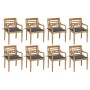 Batavia Stühle 8 Einheiten aus massivem Teakholz mit Kissen von , Gartenstühle - Ref: Foro24-3073349, Preis: 1,00 €, Rabatt: %
