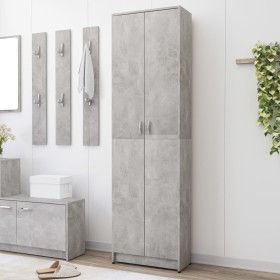 Concrete gray chipboard hallway cabinet 55x25x189 cm by vidaXL, Wardrobes - Ref: Foro24-802853, Price: 118,24 €, Discount: %