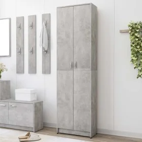 Concrete gray chipboard hallway cabinet 55x25x189 cm by vidaXL, Wardrobes - Ref: Foro24-802853, Price: 116,63 €, Discount: %