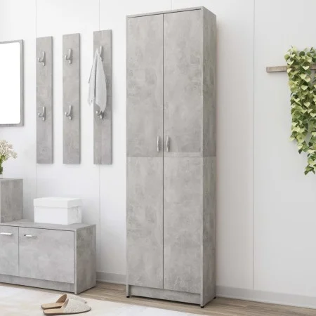 Concrete gray chipboard hallway cabinet 55x25x189 cm by vidaXL, Wardrobes - Ref: Foro24-802853, Price: 116,63 €, Discount: %