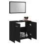 Badezimmermöbelset aus schwarzem Sperrholz von vidaXL, Badezimmermöbel - Ref: Foro24-802580, Preis: 81,02 €, Rabatt: %