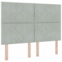 Estructura de cama Gris claro 160 x 200 cm Terciopelo