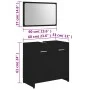 Badezimmermöbelset aus schwarzem Sperrholz von vidaXL, Badezimmermöbel - Ref: Foro24-802580, Preis: 81,02 €, Rabatt: %