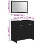 Conjunto de muebles de baño madera contrachapada negro de vidaXL, Muebles de baño - Ref: Foro24-802580, Precio: 84,23 €, Desc...