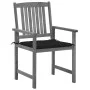 Gartenstühle mit Kissen 4 Stk. massives Akazienholz grau von , Gartenstühle - Ref: Foro24-3061236, Preis: 279,46 €, Rabatt: %