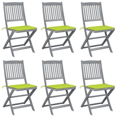 Klappbare Gartenstühle 6 Stück Kissen massives Akazienholz von , Gartenstühle - Ref: Foro24-3065445, Preis: 324,97 €, Rabatt: %