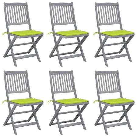 Klappbare Gartenstühle 6 Stück Kissen massives Akazienholz von , Gartenstühle - Ref: Foro24-3065445, Preis: 342,14 €, Rabatt: %