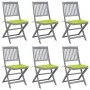 Klappbare Gartenstühle 6 Stück Kissen massives Akazienholz von , Gartenstühle - Ref: Foro24-3065445, Preis: 324,97 €, Rabatt: %