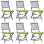 Klappbare Gartenstühle 6 Stück Kissen massives Akazienholz von , Gartenstühle - Ref: Foro24-3065445, Preis: 342,14 €, Rabatt: %