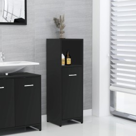 Schwarzer Badezimmerschrank aus Sperrholz, 30 x 30 x 95 cm von vidaXL, Badezimmermöbel - Ref: Foro24-802589, Preis: 50,34 €, ...