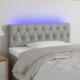Cabecero con LED de tela gris claro 100x7x78/88 cm en Cabeceros y pies de cama | Comprar online en Foro24