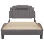 Bed frame with LED lights gray synthetic leather 100x200 cm by , Beds and slatted bases - Ref: Foro24-3214004, Price: 139,40 ...