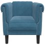 Sillón de terciopelo azul
