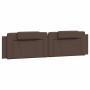 Cama con colchón cuero sintético marrón 200x200 cm de , Camas y somieres - Ref: Foro24-3208819, Precio: 471,15 €, Descuento: %