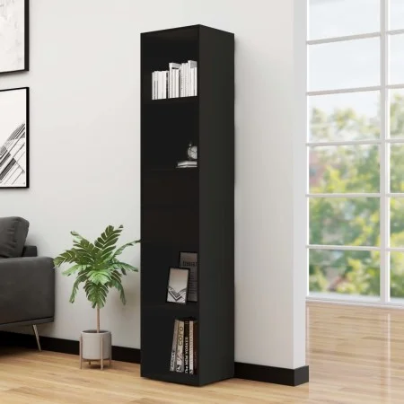 Schwarzes Sperrholzregal 36x30x171 cm von vidaXL, Bücherregale und Regale - Ref: Foro24-802868, Preis: 76,65 €, Rabatt: %