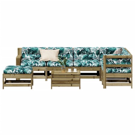 8-teiliges Gartenmöbel-Set mit Kissen aus imprägniertem Kiefernholz von , Gartensets - Ref: Foro24-3250571, Preis: 853,64 €, ...