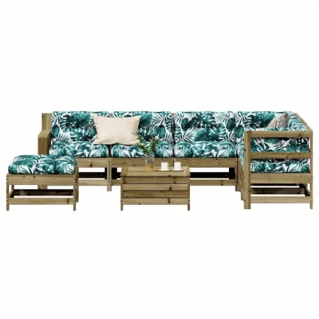 Garden furniture set 8 pieces and impregnated pine wood cushions by , Garden sets - Ref: Foro24-3250571, Price: 830,93 €, Dis...