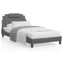 Bed frame with headboard gray synthetic leather 100x200 cm by , Beds and slatted bases - Ref: Foro24-3208078, Price: 148,23 €...