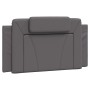 Estructura de cama con cabecero cuero sintético gris 100x200 cm