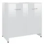 Armario de baño madera contrachapada blanco brillo 60x33x61 cm by vidaXL, Bathroom furniture - Ref: Foro24-802576, Price: 48,...