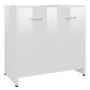 Armario de baño madera contrachapada blanco brillo 60x33x61 cm by vidaXL, Bathroom furniture - Ref: Foro24-802576, Price: 49,...