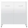 Badezimmerschrank aus weiß glänzendem Sperrholz 60x33x61 cm von vidaXL, Badezimmermöbel - Ref: Foro24-802576, Preis: 48,98 €,...
