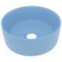 Luxuriöses rundes Waschbecken aus mattblauer Keramik, 40x15 cm. von , Sinkt - Ref: Foro24-147011, Preis: 67,80 €, Rabatt: %