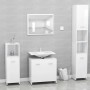 Badezimmerschrank aus weiß glänzendem Sperrholz 60x33x61 cm von vidaXL, Badezimmermöbel - Ref: Foro24-802576, Preis: 49,65 €,...