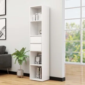 Engineered wood glossy white shelf 36x30x171 cm by vidaXL, Bookcases and shelves - Ref: Foro24-802873, Price: 96,99 €, Discou...