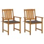 Gartenstühle mit Kissen 2 Einheiten aus massivem Akazienholz von , Gartenstühle - Ref: Foro24-3061183, Preis: 158,52 €, Rabat...