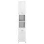 Armario baño madera contrachapada blanco brillo 30x30x183,5 cm