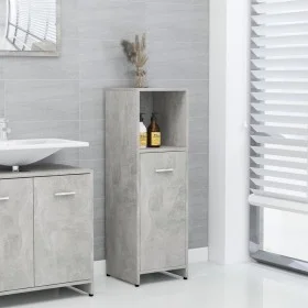 Armario de baño madera contrachapada gris hormigón 30x30x95 cm de vidaXL, Muebles de baño - Ref: Foro24-802592, Precio: 42,17...