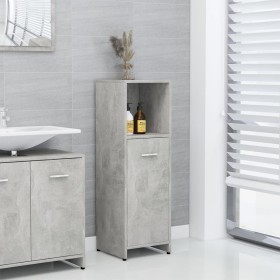 Armario de baño madera contrachapada gris hormigón 30x30x95 cm de vidaXL, Muebles de baño - Ref: Foro24-802592, Precio: 42,69...