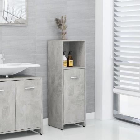 Badezimmerschrank aus betongrauem Sperrholz, 30 x 30 x 95 cm von vidaXL, Badezimmermöbel - Ref: Foro24-802592, Preis: 42,69 €...