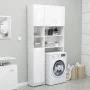 Glossy white plywood bathroom cabinet 32x25.5x190 cm by vidaXL, Bathroom furniture - Ref: Foro24-802882, Price: 87,54 €, Disc...