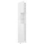 Armario baño madera contrachapada blanco brillo 32x25,5x190 cm