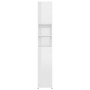 Armario baño madera contrachapada blanco brillo 32x25,5x190 cm
