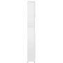 Armario baño madera contrachapada blanco brillo 32x25,5x190 cm