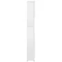 Glossy white plywood bathroom cabinet 32x25.5x190 cm by vidaXL, Bathroom furniture - Ref: Foro24-802882, Price: 87,54 €, Disc...