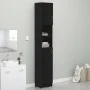 Armario de baño madera contrachapada negro 32x25,5x190 cm de vidaXL, Muebles de baño - Ref: Foro24-802877, Precio: 71,52 €, D...