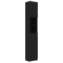 Armario de baño madera contrachapada negro 32x25,5x190 cm