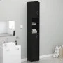 Armario de baño madera contrachapada negro 32x25,5x190 cm de vidaXL, Muebles de baño - Ref: Foro24-802877, Precio: 71,52 €, D...