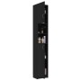 Armario de baño madera contrachapada negro 32x25,5x190 cm