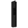 Armario de baño madera contrachapada negro 32x25,5x190 cm