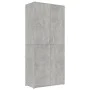 Mueble zapatero contrachapada gris hormigón 80x39x178 cm de vidaXL, Zapateros y organizadores de calzado - Ref: Foro24-802862...