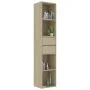 Estantería madera contrachapada color roble Sonoma 36x30x171 cm de vidaXL, Librerías y estanterías - Ref: Foro24-802870, Prec...