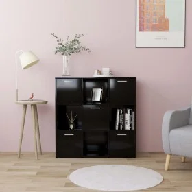 Schwarzes Sperrholzregal 90x30x90 cm von vidaXL, Bücherregale und Regale - Ref: Foro24-802931, Preis: 74,72 €, Rabatt: %